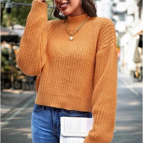 Orange Mock neck sweater - Picture 3 of 5